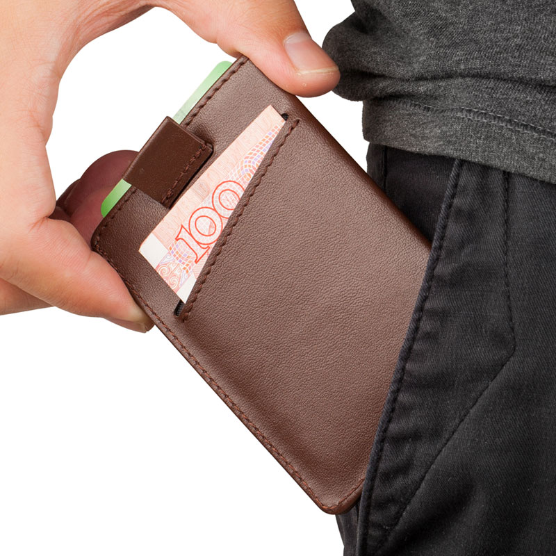 EHRENMANN Creative Small Wallet Men's Card Holder Ultra-thin and Compact Driver's License Leather Case First Layer Leather