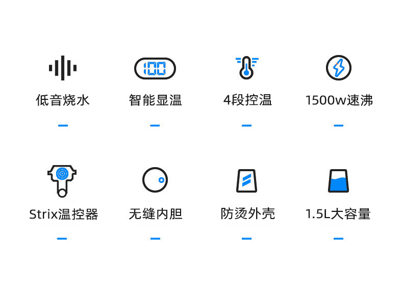 海尔 不锈钢电热水壶1.5升 图2