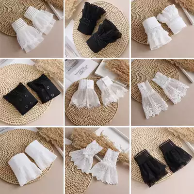 Ladies Joker cotton lace sleeves sweater vests inside fake sleeves women fake cuffs decoration white shirt sleeves