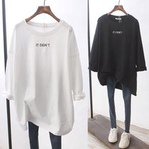  Long-sleeved t-shirt womens thin loose 2021 new autumn Korean version of the top mid-length casual bottoming shirt spring and autumn