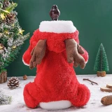 Одежда для кошек, новогодняя праздничная одежда с капюшоном из лося, одежда для домашних животных, утепленная теплая новогодняя толстовка на четвереньках для кошек и собак