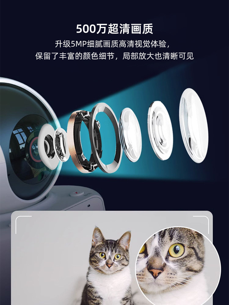 Two-Way Video Call Monitor, Voice Wireless Home Elderly Phone, Remote Camera, 360-Degree Photography