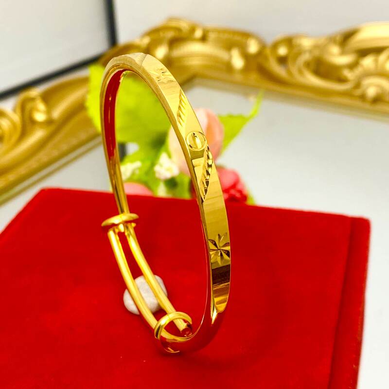 Imitation Gold Sand Bracelet, Push-Pull Adjustable, Festive Wedding Jewelry Bracelet Gift, 18K24K Hot Style, Does Not Fade Imitation Gold Sand Bracelet, Push-Pull Adjustable, Festive Wedding Jewelry Bracelet Gift, 18K24K Hot Style, Does Not Fade