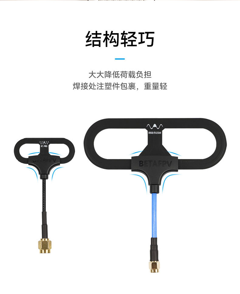 BETAFPV Loop全向天線高增益穿越機長距離高頻頭2.4/915/868GHz