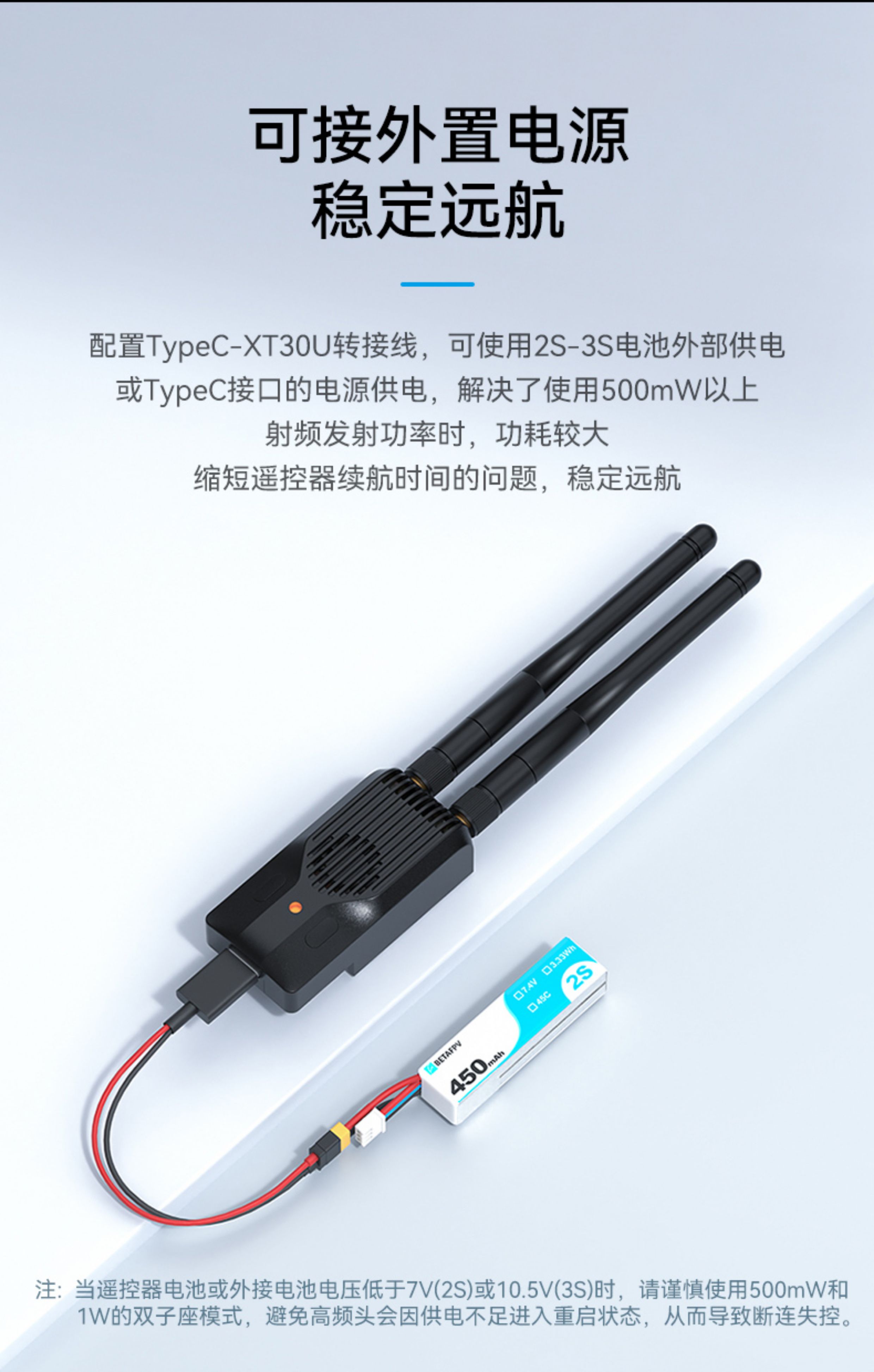 BETAFPV SuperG Nano遠航高頻頭雙1w大功率fpv穿越機訊號增強ELRS