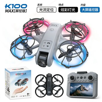 Drone with Screen, Colorful Lights, Full Protection Frame, Aerial Photography Aircraft, Mini Remote Control Aircraft Toy, Beginner Entry-Level