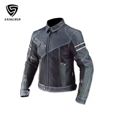 Motorcycle fall-proof motorcycle clothes riding knight denim four seasons jacket racing clothes breathable fall clothes for men and women