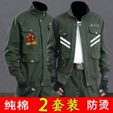 Износостойкий хлопковый демисезонный комбинезон, защита от ожогов