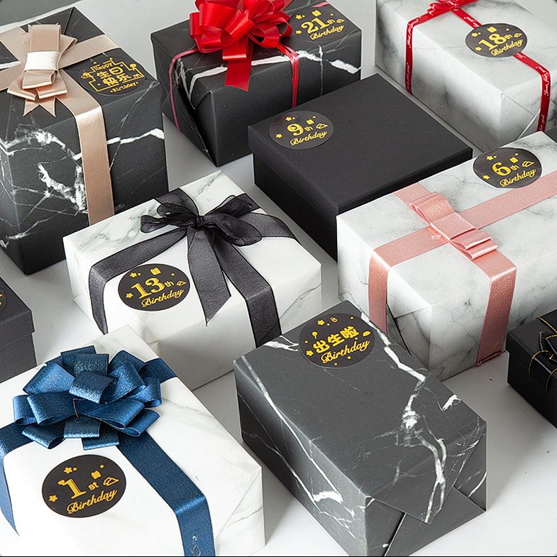 1-30 Birthday Number Plates Age Cards Age Gift Wrapping Paper Gift Box Sets Age Birth Stickers Cards