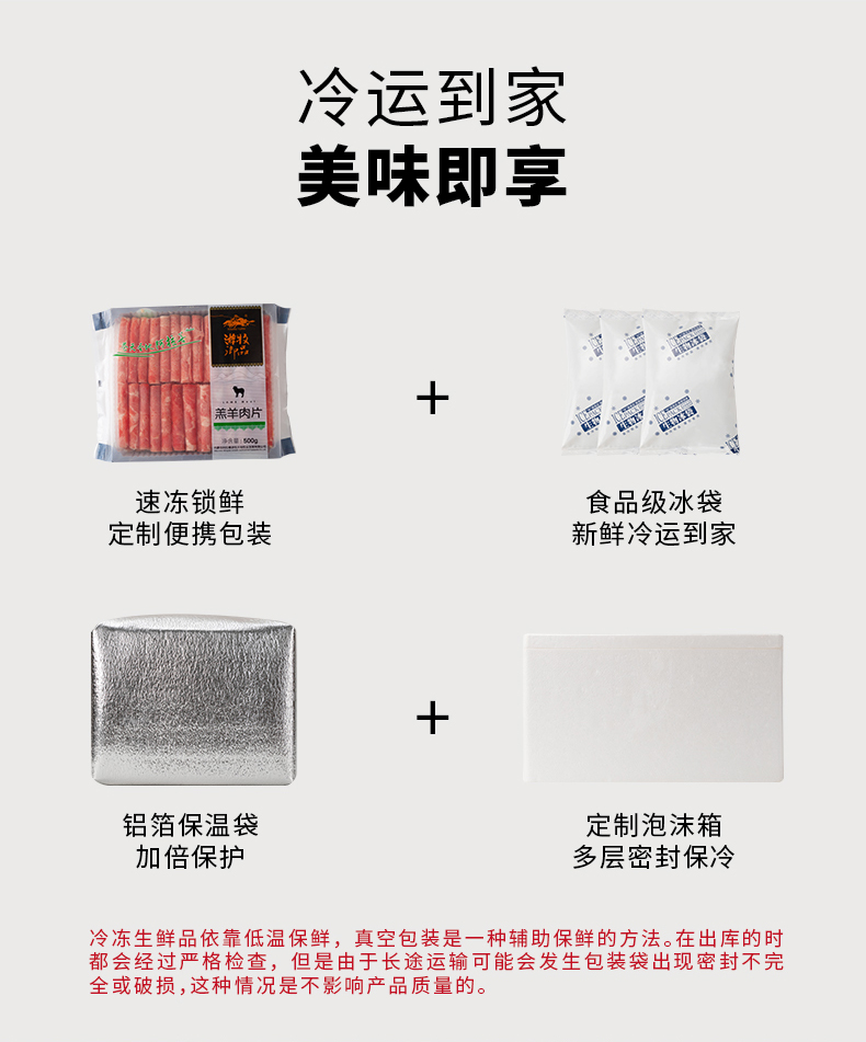 天猫超市 游牧御品 内蒙古甄选羔羊肉卷 500g 图5