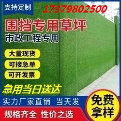 Artificial Lawn Building Green Mesh Artificial Green Fake Turf Outdoor Environmental Protection Fake Grass Wall site Barrier Lawn