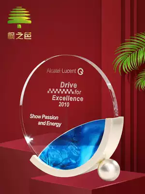 Metal trophy custom trophy gold, silver and bronze crown Asian season crystal trophy team authorized card creative medal production