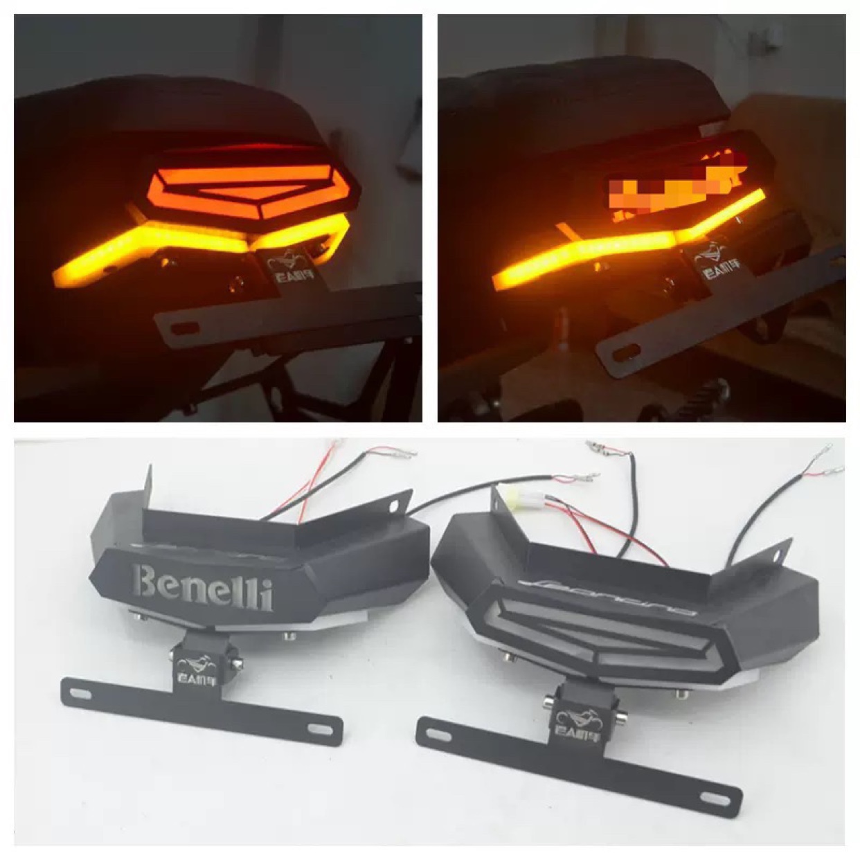 Applicable juvenile lion 500 modified tail lights Benali 500 short tail taillight assembly with license plate modified short tail-Taobao