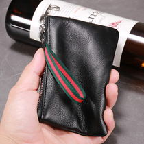 Japan-ROK female head layer of cow leather zero wallet coin bag zipped to collect Naka bag mens real leather retro drivers license bag