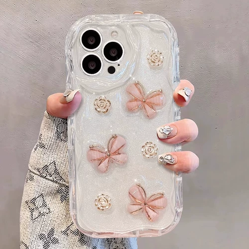 Apple, совместимый iPhone 15, чехол для телефона, кремовый трехмерный горный чай, iPhone13 Pro, iPhone14 Pro, мобильный телефон, iphone, 16promax, изысканный стиль, защита при падении