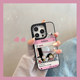 Cartoon mirror photo frame little character suitable for Apple 14promax mobile phone case iphone13pro cute female new style 12 makeup with mirror 11 Internet celebrity trend max high-end niche protective cover