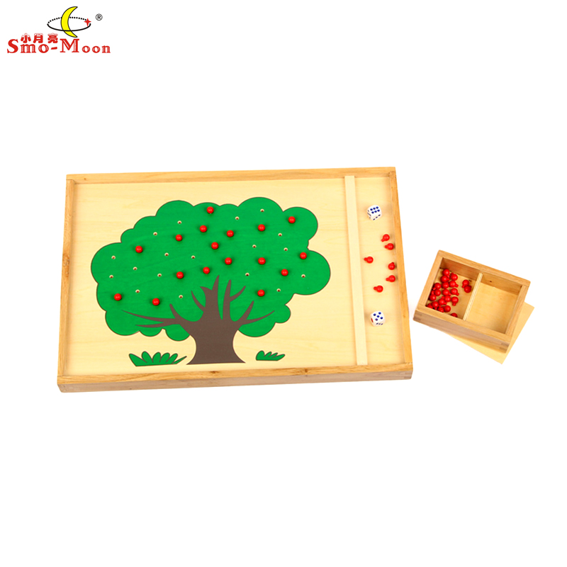 Montessori Toys Montessori Mathematics Education Puzzle Apple Tree Disc Apple Tree Toys