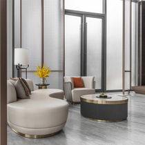 Light luxury sales office negotiate curved sofa combination modern hotel lobby reception single card seat furniture customization