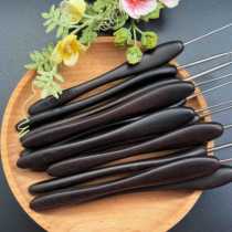 Shanghai brand Jinlan crochet ebony wooden handle fine throwing needle hand knitting tool