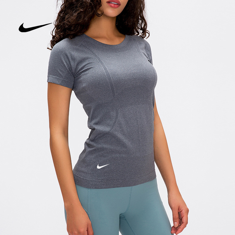 Nike Nike Women's Short-Sleeved Tight-Fitting Sports Top Summer Quick-Drying Slimming Look Running Training Fitness T-Shirt Yoga Wear Nike Nike Women's Short-Sleeved Tight-Fitting Sports Top Summer Quick-Drying Slimming Look Running Training Fitness T-Shirt Yoga Wear