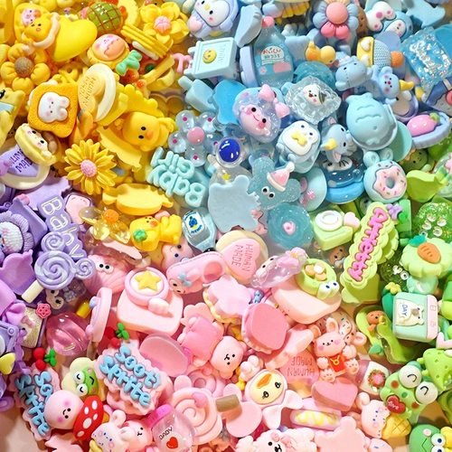 比彩 Розовые мультяшные аксессуары, кремовый чехол для телефона, заколка для волос, в цветочек, DIY