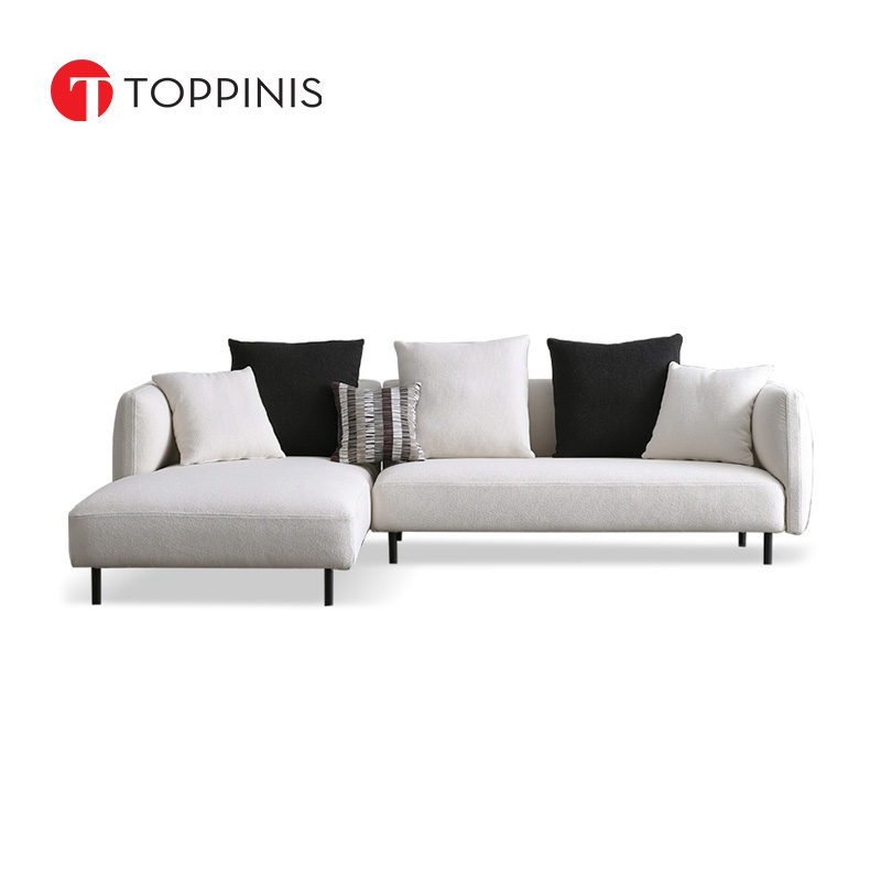 Toppinis 2022 new annual Italian minimal family corner sofa living room modern minimal cloth sofa