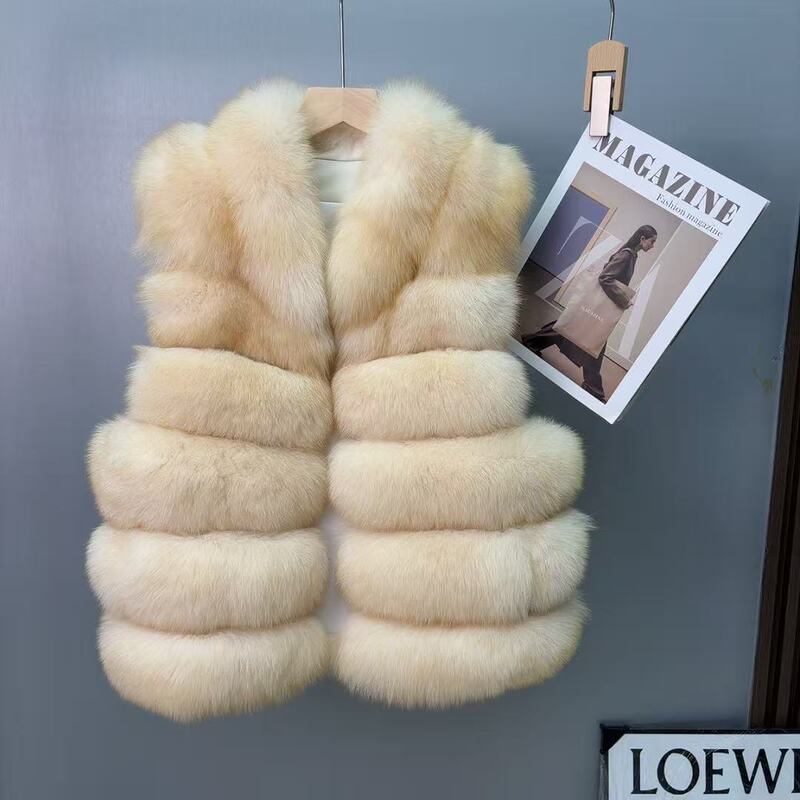 2026 Autumn/Winter New Genuine Fox Fur Vest Coat with Integrated Fur and Leather for a Youthful Look 2026 Autumn/Winter New Genuine Fox Fur Vest Coat with Integrated Fur and Leather for a Youthful Look