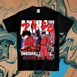 Akira Akira Cartoon T -Fork Short -sleeed Loak Poly Hip Hop Comic Vintage Vintage