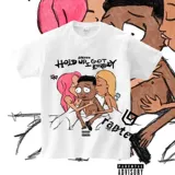 Японская мультяшная хлопковая футболка с коротким рукавом подходит для мужчин и женщин, оверсайз, короткий рукав