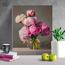 Simple leaf digital oil color painting diy plant flower still life adult relief decompression hand painting watercolor painting