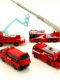 TOMY Tomica alloy car model toy ladder fire lighting command vehicle four-car set