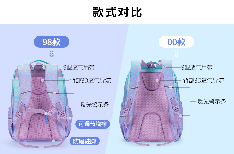 卡拉羊 中小学生护脊肩负双肩包 书包 25L 图1