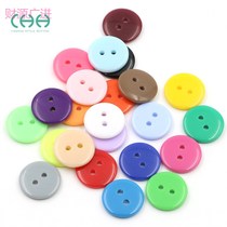 Perpetual Color Round Two Eyes Bread Resin Button Children Handmade DIY Buttons Flowers Baby Size Button Painting 