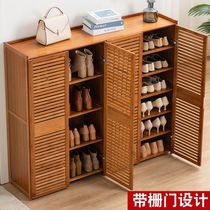 Outside the door shoe cabinet corridor electric ladder entrance small entrance door corridor shoe rack European luxury simple European shoe rack with dust cover