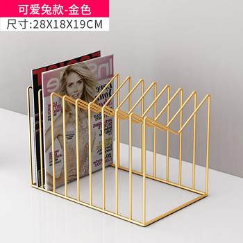 Wrought iron bookshelf bookshelf desk storage box vertical desk book classification partition desk desk placement