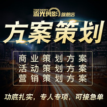  Write planning plans to do project planning on behalf of brand marketing activities Advertising investment bidding financing business plan