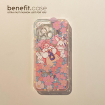 Benefits new minimalist small frescoed bushes girl applies Apple 13promax mobile phone shell iphone12mini protective sleeve xsmax xr 8p