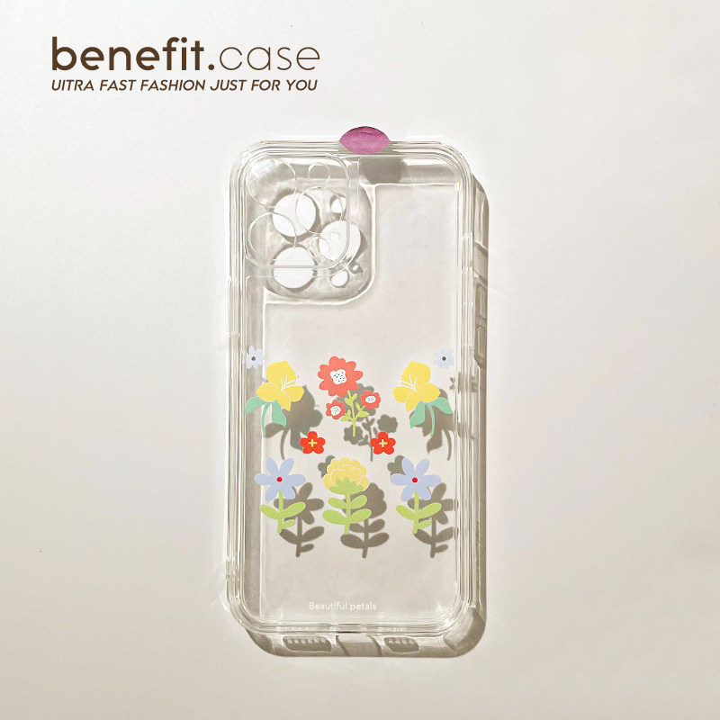 Benefit brief Djoins multicolored little flowers apply Apple 13promax mobile phone protective shell iphone12mini silicone gel