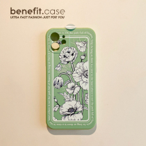 Benefit retro style smears apply Apple 13promax mobile phone shell iphone12mini protective sleeve xsmax creative xr brief about 8plus new