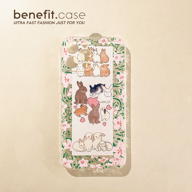 Benefit cartoon ins cat party suitable for apple 13promax mobile phone protective shell iphone12 silicone shell 14promax anti-fall 11 xsm
