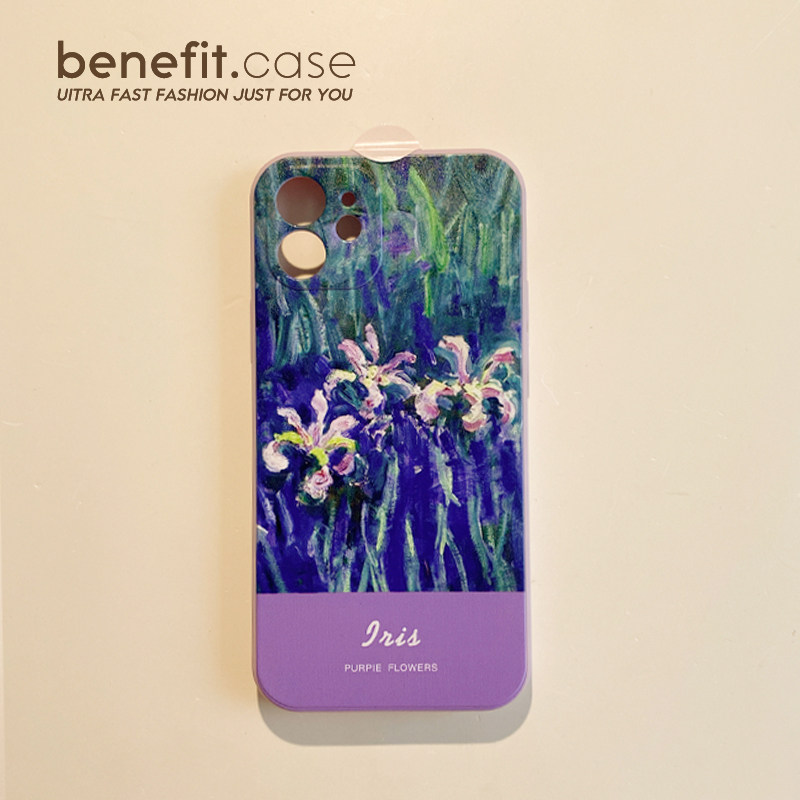 Benefit retro ins wind full screen dreamy sweet potato purple applicable apple 13promax mobile phone protective shell iphone12mini protective sleeve xsmax idea x