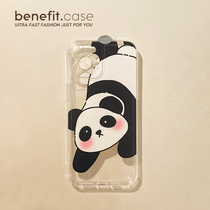 Benefit Cartoon Cute Lying Lying Panda Applies Apple 13promax Mobile Phone Shell iphone12 Silicone Mini Couple Xsmax Creativity Xr Japan-ROK 8pl