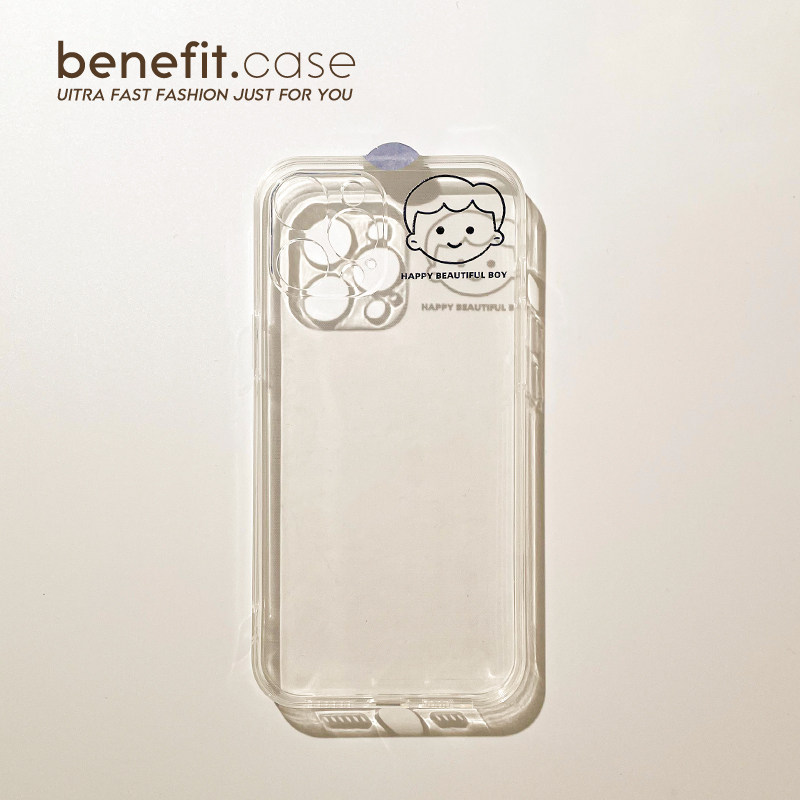Benefit creative happy boy avatar suitable for apple 13promax mobile phone protective shell iphone12mini soft