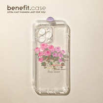 Benefit Fresh Ins Pink Purple Rose Apply Apple 13promax Phone Shell iphone12mini Soft