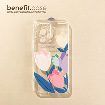 Benefit Japan-ROK Intums apply Apple 13promax mobile phone shell iphone12 transparent mini oil painting xsmax refreshing xr art 8pl