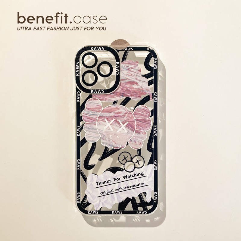 Benefit Trendy Brand New Graffiti Kaws16 Suitable for 15 Apple 13Promax Phone Case Creative Iphone12Mini Soft 14Promax Couple 11/Xsmax High-End Xr Transparent 8P7 Soft