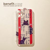 Benefit creative British blue cat ticket applies Apple 13promax mobile phone shell small crowdsourced iphone12mini full package xsmax soft xr transparent shell 8pl
