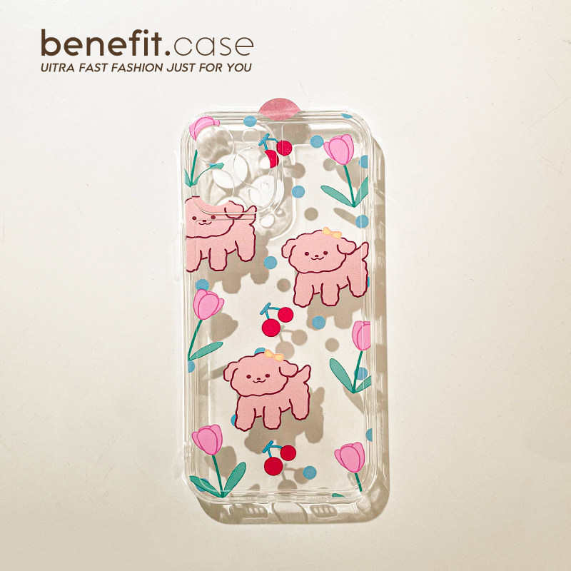 Benefit original ins flower bushes apply Apple 13promax mobile phone protection shell adolescent girl iphone12mini cute xsmax child anecdote xr transparent