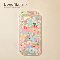 Benefit Cartoon Colorful Cubs Apply Apple 13promax Anti-Fall Cell Phone Shell iphone12 Protective Sleeves Xs Full Package Xr Transparent 8plus Superior 7p Women