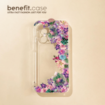 Benefit little fresh ins embroidered ball to apply Apple 13promax mobile phone shell iphone12 womens mini transparent xsmax brief xr full package 8p